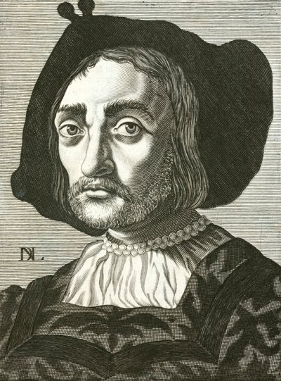 Donato Bramante, इतालवी पुनर्जागरण वास्तुकार (उत्कीर्णन) द्वारा इतालवी स्कूल