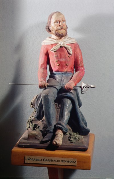 Giuseppe Garibaldi (1807-82), c.1860 (चित्रित टेराकोटा) द्वारा इतालवी स्कूल