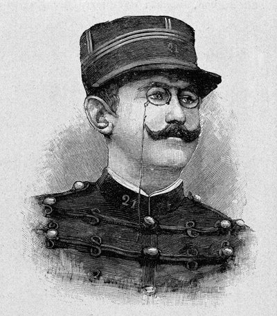 अल्फ्रेड ड्रेफस का पोर्ट्रेट (1859 - 1935) (उत्कीर्णन) द्वारा इतालवी स्कूल