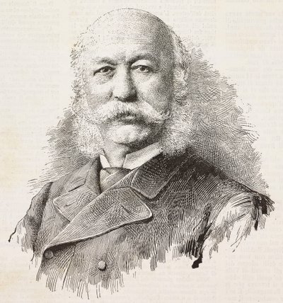 Girolamo Cantelli (1815-1884), इतालवी देशभक्त और राजनीतिज्ञ का पोर्ट्रेट, L'Illustration Italiana से बरोनी और गार्डेली की तस्वीर से उकेरा गया, नंबर 52, 28 दिसंबर द्वारा इतालवी स्कूल