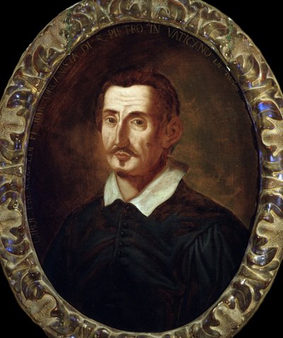 जीरोलामो फ्रेशोबाल्डी (1583-1643) इतालवी संगीतकार का चित्र द्वारा इतालवी स्कूल