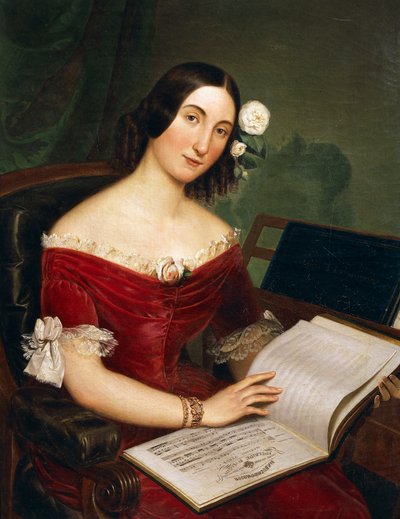 Giuseppina Strepponi (Lodi .) का पोर्ट्रेट द्वारा इतालवी स्कूल