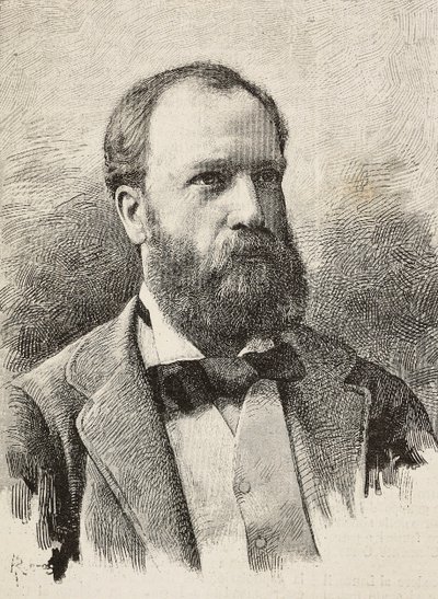 कार्ल हिलेब्रांड (1829-1884) का पोर्ट्रेट, जर्मन इतिहासकार, ल 'इलस्ट्रेशन इटालियाना, नंबर 46, नवंबर 16 से स्कीमबोचे की तस्वीर से रीरा द्वारा उकेरा गया द्वारा इतालवी स्कूल