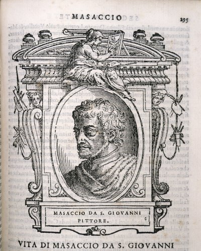 आर्टिस्ट के वासरिस लाइव्स से टॉमासो मासिआको (1401-28) का चित्रण, पहली बार 1550 में प्रकाशित हुआ द्वारा इतालवी स्कूल