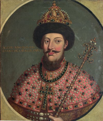 ज़ार अलेक्सी मिखाइलोविच का चित्रण (1629-76) द्वारा Italian School