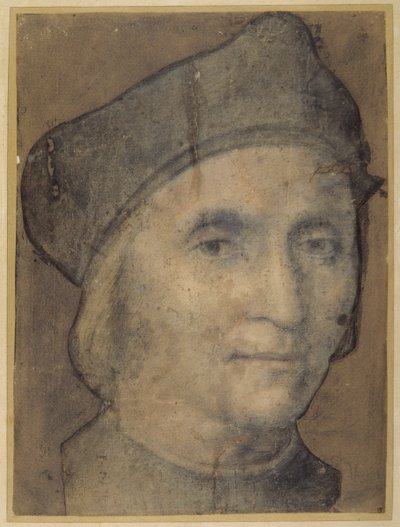 प्रीलेट का पोर्ट्रेट, c.1510 (काले और गुलाब के रंग की चाक) द्वारा इतालवी स्कूल