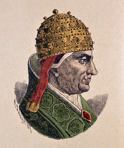 पोप होनोरियस IV (ओनोरियो) का पोर्ट्रेट (1285-1287) द्वारा इतालवी स्कूल