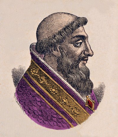 पोप विक्टर II (विटोर) का पोर्ट्रेट (1055-1057) द्वारा इतालवी स्कूल
