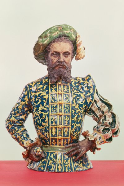 संभवतः जियोवन्नी दा वेर्राजो (1485-1528) (चमकता हुआ और बिना चमकता हुआ सिरेमिक) का एक चित्र द्वारा इतालवी स्कूल