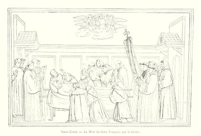 सांता क्रोस, द डेथ ऑफ़ सेंट फ्रेंकोइस, Giotto द्वारा (उत्कीर्णन) द्वारा इतालवी स्कूल