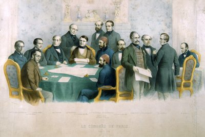 पेरिस की कांग्रेस, मार्च 1856, इटली के इतिहास का चित्रण द्वारा इतालवी स्कूल