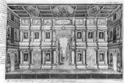 विसेंज़ा में ओलंपिक थियेटर, जिसे एंड्रिया पल्लदियो (1508-80) द्वारा डिज़ाइन किया गया था द्वारा इतालवी स्कूल