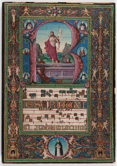 पुनरुत्थान, उत्तरी इटली, c.1500 (वेल्लम पर तापमान) द्वारा इतालवी स्कूल