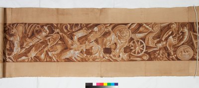प्राचीन के बाद के तीन चित्र, c.1750 (काले चाक में बेहोश संकेत पर भूरे रंग के धुले में उगे ब्रश) द्वारा इतालवी स्कूल