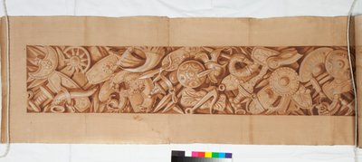 प्राचीन के बाद के तीन चित्र, c.1750 (काले चाक में बेहोश संकेत पर भूरे रंग के धुले में उगे ब्रश) द्वारा इतालवी स्कूल