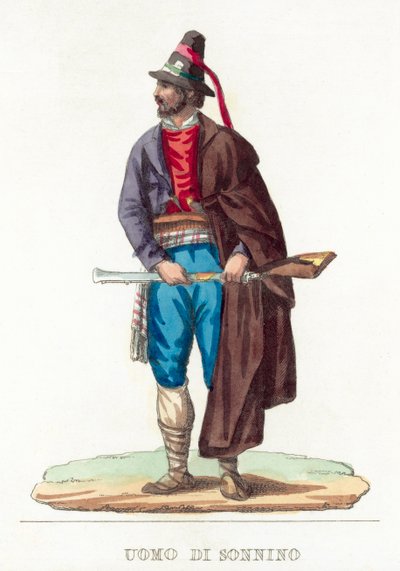 Sonnino's Man (रंगीन उत्कीर्णन) द्वारा इतालवी स्कूल