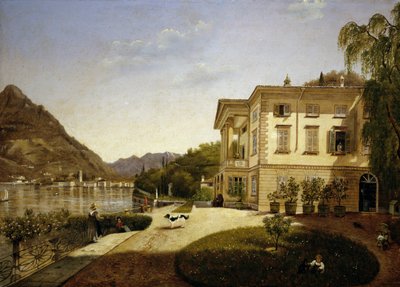 बिल्वियो में विला ला रोडा, कोमो झील पर (1827 से Giuditta पास्ता के स्वामित्व में, अब नष्ट हो गया) द्वारा इतालवी स्कूल