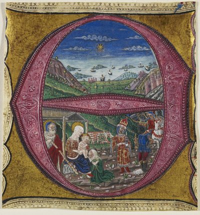 मागी का अनुकूलन (चर्मपत्र पर शीत, स्याही और सोने की पत्ती) द्वारा इतालवी स्कूल इतालवी स्कूल