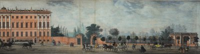Anichkov पैलेस। नेवस्की प्रॉस्पेक्ट के पैनोरमा से, 1830 द्वारा इवान एलेक्सेयेविच इवानोव
