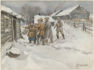 पानी के रंग की रूसी क्रांति की श्रृंखला से खोज और जब्ती से पहले, 1920 द्वारा इवान अलेक्सेयेविच व्लादिमीरोव