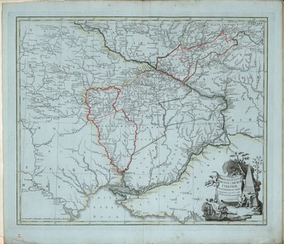 नोवोरोस्सिय्स्क गवर्नरेट का सामान्य मानचित्र, 1779। द्वारा इवान इवानोविच इस्लेनयेव