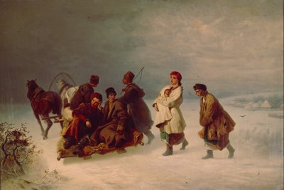 द रिक्रूट्स फेयरवेल, 1860 द्वारा इवान इवानोविच सोकोलोव