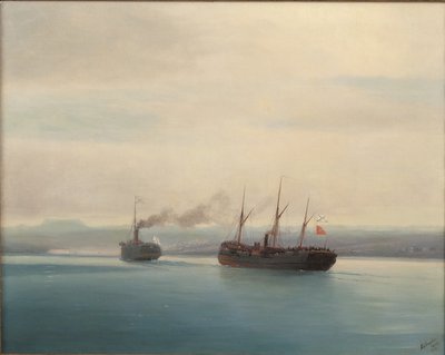 13 दिसंबर 1877, 1877 को स्टीमर रूस द्वारा टर्किश ट्रूपशिप मेर्सिना पर कब्जा द्वारा इवान कोन्स्टेंटिनोविच आइवाज़ोव्स्की