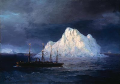IKAiwasowski, Damfschiff bei Eisberg - चित्रकारी, 1894 द्वारा इवान कोन्स्टेंटिनोविच आइवाज़ोव्स्की