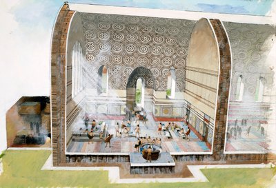 Wroxeter रोमन सिटी में बाथ हाउस, c1st-3rd सदी, 1990-2010। द्वारा इवान लैपर