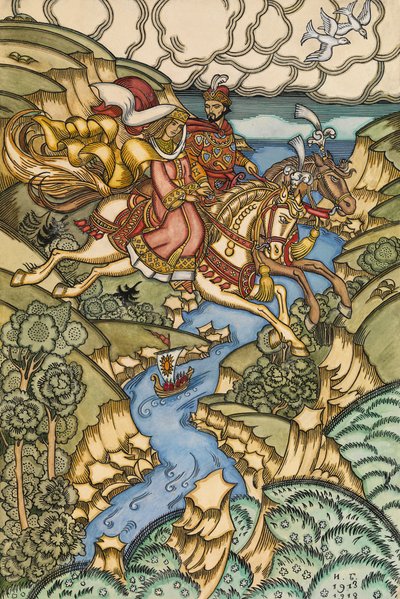 1913-1915 की परी कथा मेरी मोरेवा के लिए चित्रण द्वारा इवान याकोवलेविच बिलिबिन