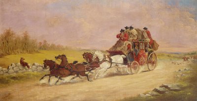 फॉक्स और हंट के बीच रॉयल मेल कोच, 1881 द्वारा जेसी मैग्स