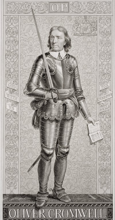 ओलिवर क्रॉमवेल (1599-1658) &39;अंग्रेजी और स्कॉटिश इतिहास के वॉल्यूम&39; के उदाहरण I से द्वारा जेएल विलियम्स