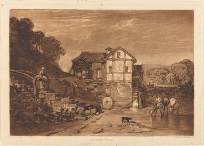 वाटर मिल, 1812 प्रकाशित। द्वारा जोसेफ मैलॉर्ड विलियम टर्नर