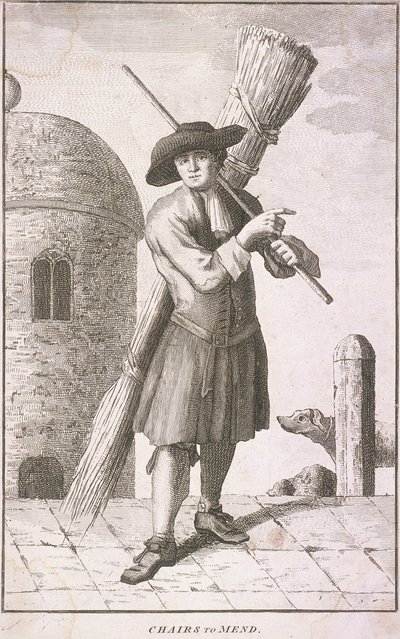 चेयर्स टू मेंड, क्रीज ऑफ लंदन, c1750 द्वारा जेएम