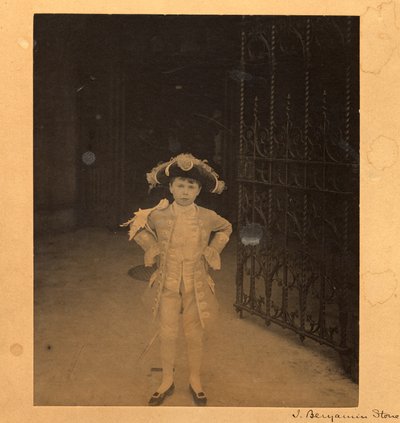 एडवर्ड कैवेंडिश एडवर्ड सप्तम के राज्याभिषेक में एक पृष्ठ के रूप में द्वारा जे। बेंजामिन स्टोन