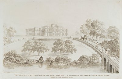विलर्सली कैसल, क्रॉमफोर्ड, डर्बीशायर, 1805 द्वारा जे कार्टराईट