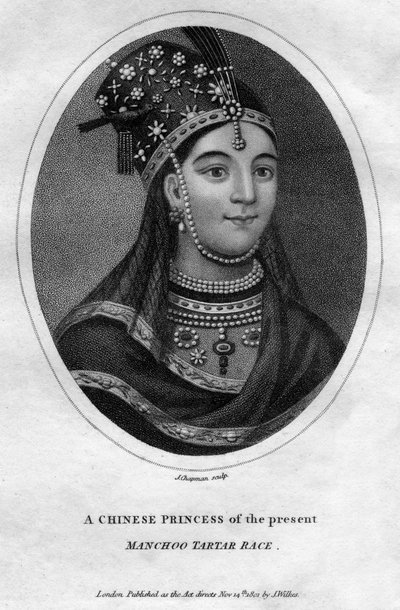 1801 के मंचू टार्टर रेस की एक चीनी राजकुमारी। द्वारा जे। चैपमैन