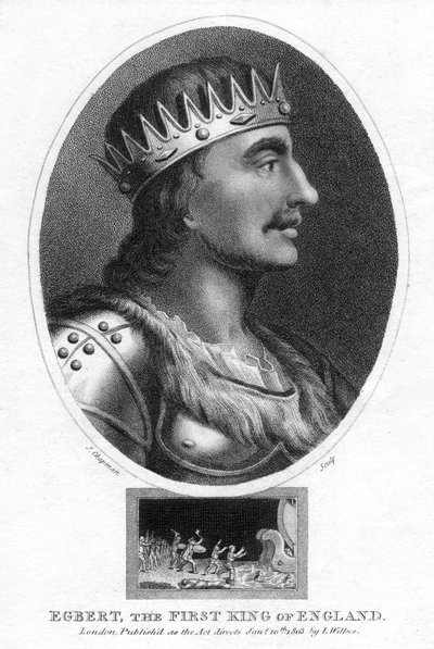 वेसेक्स के राजा एगबर्ट, सभी इंग्लैंड के पहले राजा, 1803। द्वारा जे। चैपमैन