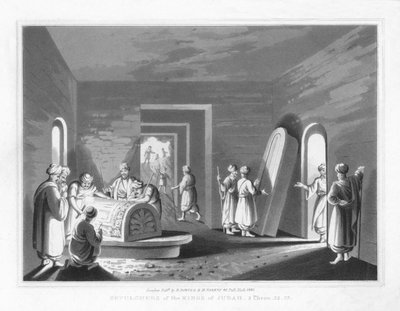 यहूदा के राजाओं के सिपाही। 2 इतिहास, 32.33, 1830 द्वारा जे। क्लार्क