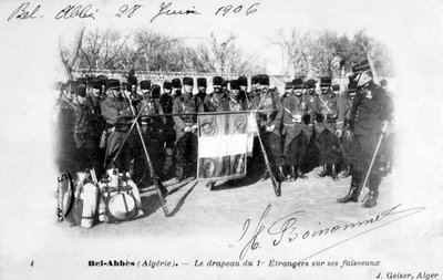 फ्रांसीसी विदेशी सेना के प्रथम रेजिमेंट, सिदी बेल अबब्स, अल्जीरिया, 1906 द्वारा जे। गीजर