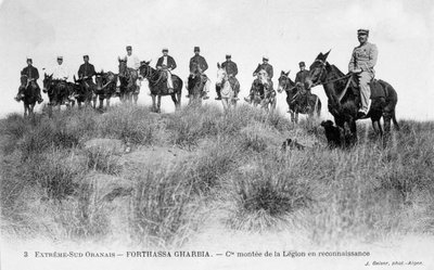 फ्रेंच विदेशी सेना घुड़सवार सेना, फ़ोर्टासा घरिया, अल्जीरिया, c1905 द्वारा जे। गीजर
