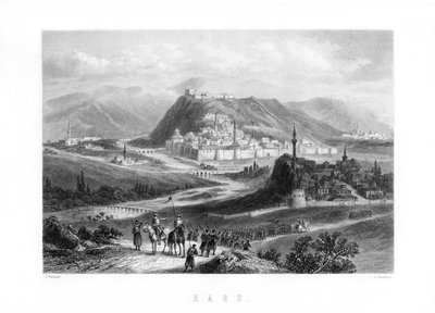 कान्स, उत्तर-पूर्व तुर्की का एक शहर, 1893। द्वारा जे। गॉडफ्रे