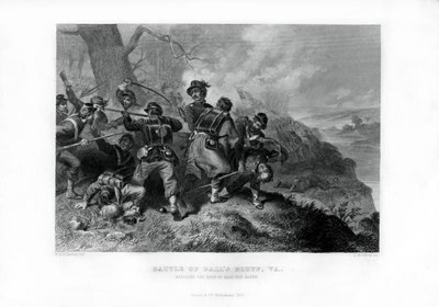 1862-1867, वर्जीनिया के बॉल्स ब्लफ की लड़ाई, कर्नल एडवर्ड बेकर के शरीर का बचाव। द्वारा जे। गॉडफ्रे