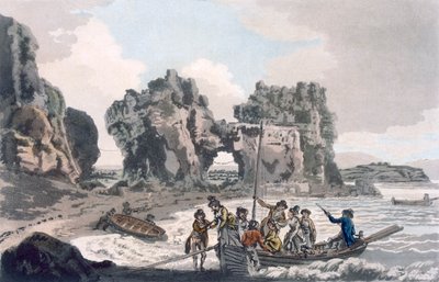 कैसल रॉक, पब का दृश्य। 1793. द्वारा जे. हासेला