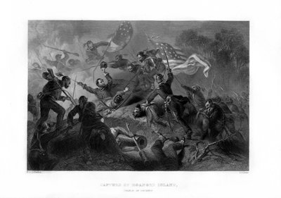 जौवे का आरोप, रोआंके द्वीप पर कब्जा, उत्तरी कैरोलिना, 1862-1867। द्वारा जेजे दल