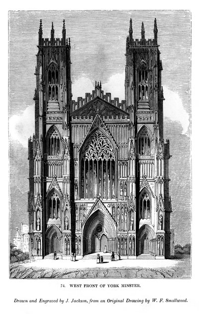यॉर्क मिनिस्टर के पश्चिम में, c1820-1830 1843 द्वारा जे। जैक्सन