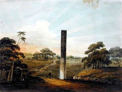 The Pre-Asokan pillar at Araraj, North Bihar द्वारा जे लेफ्टिनेंट एचएम 24वें रेजीट हैरिस