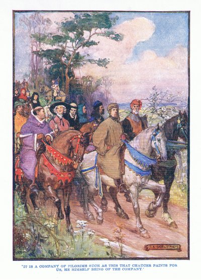 यह इंग्लिश लिटरेचर pub.by टीसी एंड ईसी जैक, c.1920 से तीर्थयात्रियों की एक कंपनी है द्वारा जेआर स्केल्टन
