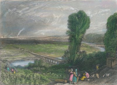 सेंट क्लाउड एंड सेवर्स के पुल, c1835। द्वारा जे रैडक्लिफ