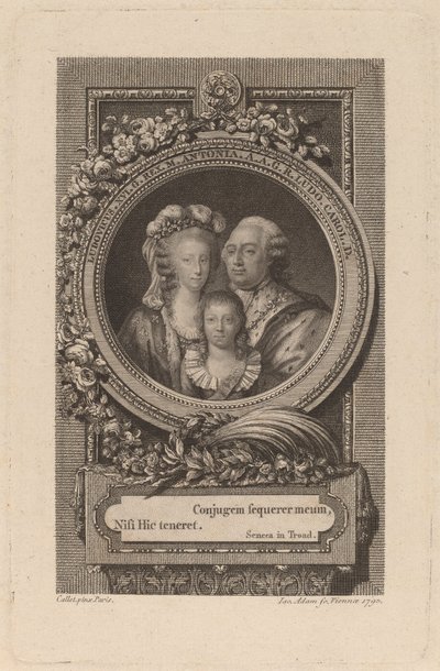 लुई XVI, मैरी-एंटोनेट, और लुई-चार्ल्स, 1793। द्वारा जैकब एडम